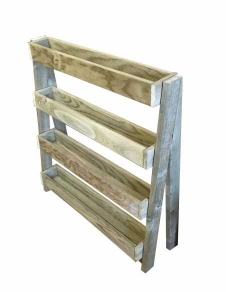 Huerto vertical de pared con 4 jardineras | Vida Huerto