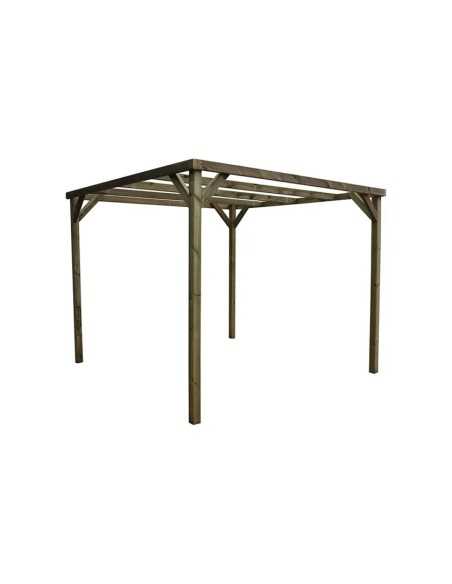Pérgola 4 postes de madera para exteriores  – Gama Kora Vida Huerto