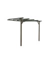 Pérgola para pared de madera de pino tratada Gama Kai